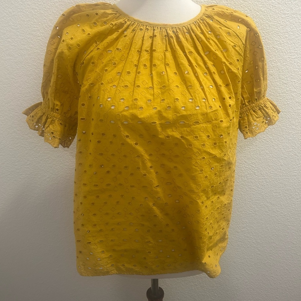 Universal Thread Mustard Eyelet Blouse